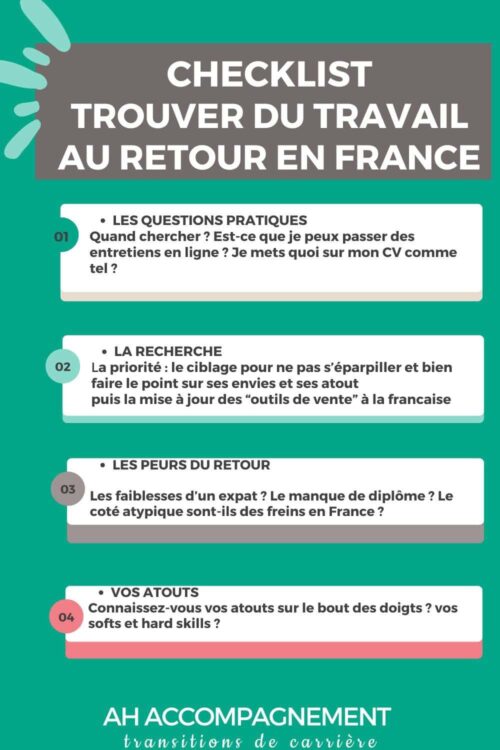 check list pour trouver du travail au retour d'expatriation