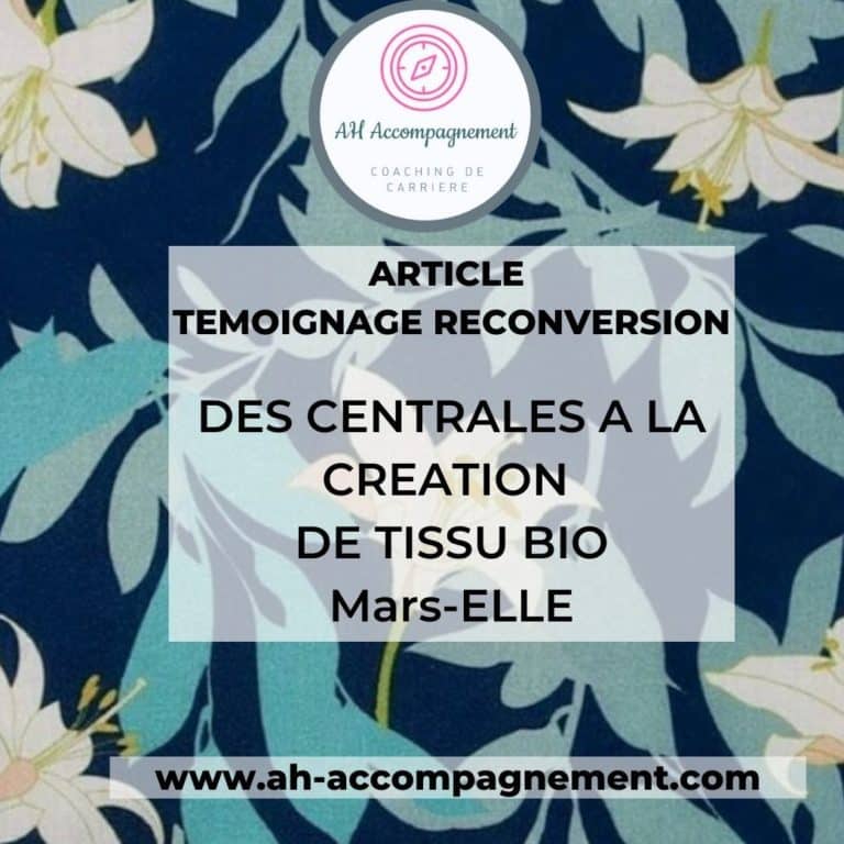 article témoignage reconversion métier créatif tissu